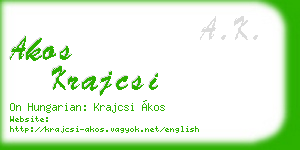 akos krajcsi business card